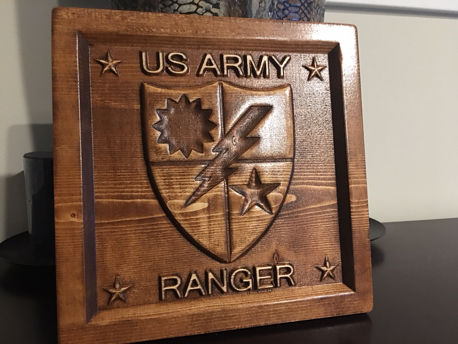 RLTW custom gift Personalized US ARMY RANGER Plaque 8x10 wood RANGER CREED